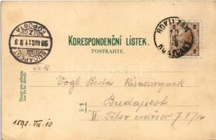 1898 (Vorläufer) Rokycany, Cerny kríz, Námesti, Hlavni chrám, Radnice / general view, square, town h...