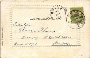 1904 Arad, Vártemplom. Kubina B. kiadása / castle church (fa)