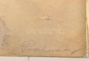 Olvashatatlan jelzéssel: Halászbárkák. Akvarell, papír, üvegezett fakeretben, 30x40 cm