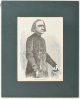 cca 1860 Liszt Ferenc fametszetű képe Geiser. Paszparutban 19x14 cm