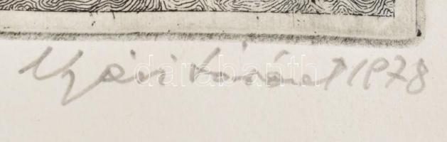 Nyári Lóránt (1928-1982), 3 db rézkarc egy lapon: Metamorfózis, 1978. Rézkarc, papír, jelzett, 28,5×...