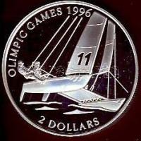 Bahama-szigetek 1995. 2$ Ag "Olimpia" T:PP