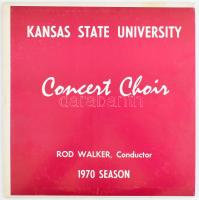 Rod Walker - Kansas State University - Concert Choir. Vinyl, LP. Director Records. 1970. VG+, a lemezen aláírás.