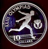 Bahama-szigetek 1984. 10$ Ag "Olimpia" T:PP