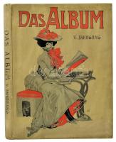 1902 Das Album V. Band erotikus újság, sok színes grafikai és fotóillusztrációval, egészvászon kötésben, egy javított lap