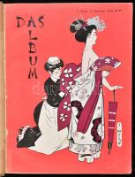 1902 Das Album V. Band erotikus újság, sok színes grafikai és fotóillusztrációval, egészvászon kötés...