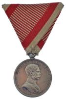 1914. "Ferenc József II. osztályú Ezüst Vitézségi Érem" jelzetlen Ag kitüntetés eredeti me...