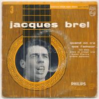 Jacques Brel - 3. Vinyl, 7, 45 RPM, EP. Philips, Franciaország, 1957.