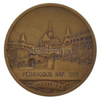 Berán Lajos (1883-1943) 1955. "Budapesti emlék" bronz emlékérem átgravírozva "Pedagóg...