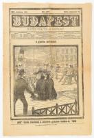 1898 Wittelsbach Erzsébet (Sisi, 1837-1898) császár- és királyné ellen elkövetett halálos merényletről részletes beszámolót közlő Budapest napilap, rajzos címlappal, szeptember 12-i száma, kis javításokkal, 8p