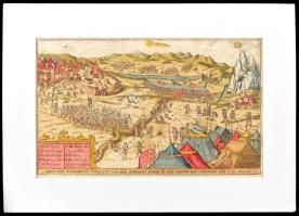 cca 1602-1620 Tergovistye 1595. évi ostroma, színezett rézmetszet, papír, Hieronymus Ortelius "...