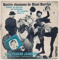 Les Freres Jacques - 9 Quatre Chansons De Ricet-Barrier. Vinyl, 7, EP, 45 RPM. Philips, Franciaország, 1958.