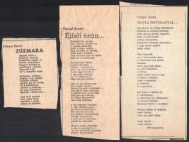 1966 Várnai Zseni versének gépelt kézirata és hozzá tartozó gépelt levéllel, a levélen autográf aláí...