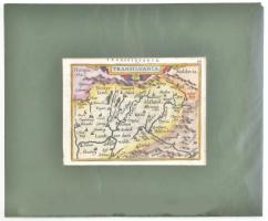 Ortelius, Abraham: Transilvania - Erdély térképe 1598. Antwerpen. Színezett rézmetszet, paszpartuban / colored copper plate engraving 110x75 mm