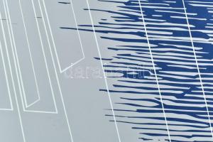 Pirk László (1953-): Labirintus és tenger, 1980. Szitanyomat, papír, jelzett, számozott (3/30), 40,5...