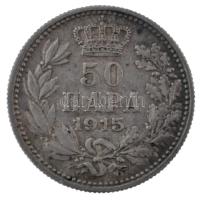 Szerbia 1915. 50p Ag "I. Péter" T:XF kis patina Serbia 1915. 50 Para Ag "Peter I"...