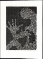 Feszt László, ifj. (1957-): Maori Serie No. VI., 82/97. Kollográfia, papír, jelzett, számozott (30/19). 30×21 cm