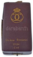 Románia ~1837. Románia Csillaga Érdemrend tiszti keresztjének eredeti dísztokja sérült, viseltes állapotban.  Romania ~1837. The original decorative case of the Order of the Star of Romania in damaged, worn condition.