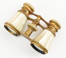 Színházi látcső gyöngyházberaksással, 8x6 cm