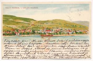 1900 Nagymaros, Gross-Maros; Art Nouveau litho s: Heyer