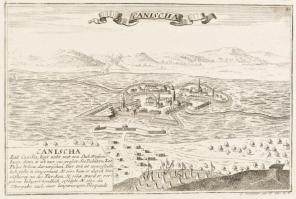 Bodenehr, Gabriel: Canisha (Nagykanizsa) rézmetszet. Augsburg, 1700. 203x133 mm