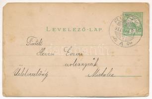 1911 Trencsén, Trencín; vasút a vár alatt, gőzmozdony, vonat / railway under the castle, train, loco...