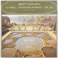Beethoven, Szvjatoslav Richter, Philharmonia Orchestra, Riccardo Muti - C-Moll Zongoraverseny Op. 37. Vinyl, LP. Melody/Melodia. Magyarország - Szovjetunió, 1977. NM