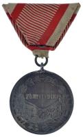 1917. "Károly Ezüst Vitézségi Érem I. osztálya" hadifém kitüntetés eredeti mellszalagon T:...