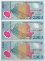 Románia 1999. 2000L "Napfogyatkozás" (9x) sorszámkövetők két részletben T:UNC,AU az egyike...