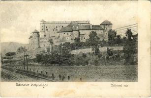 1905 Zólyom, Zvolen; vár, vasút / Zvolensky zámok / castle, railway tracks (fl)