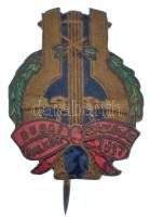 ~1940. Budai Szabadság Dalkör 1917 zománcozott bronz jelvény T:AU,XF