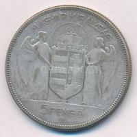 1930. 5P Ag "Horthy jobbra" T:VF Adamo P8