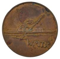 ~1940. WMTK / Weiss Manfred Vállalatok Testedző Köre bronz kajak-kenu díjérem, 600m I. gravírozással (40mm) T:AU,XF patina