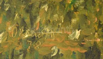 Olvashatatlan (Obren M?) jelzéssel: Szélmalom. Olaj, vászon. Dekoratív keretben. 50x60 cm. / Windmil...