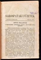 1863 Sárospataki füzetek. VII. évf, nem teljes évfolyam. Korabeli kopott félvászon-kötésben, foltos lapokkal, benne a 598-608. oldalak között lyukas lapokkal, dohos, 487-961+1 p.