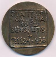 Kő Pál (1941-2020) 1989. Qualitas Galéria bronz névjegyérem (51mm) T:AU