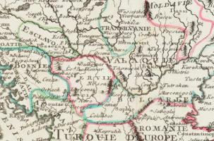 1783 Le Royaume de Hongrie et la Turquie d'Europe L. J. Mondhare in Paris, 1783. Színezett rézm...