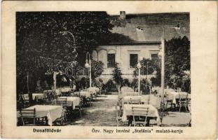 1915 Dunaföldvár, Özv. Nagy Imréné Stefánia mulató kertje, vendéglő. Csernyánszky Imre kiadása (EK)
