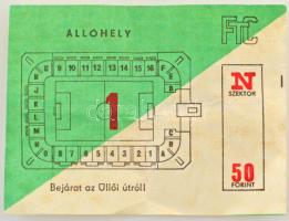 1974. "Ferencvárosi Torna Club 1899-1974" meghívó lemezplakett az FTC Stadion megnyitása a...