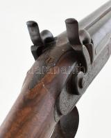 Kétcsövű elöltöltös csappantyűs vadászpuska. XIX.sz. jelzett, vésett. Werney et al. 120 cm