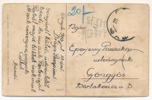 1933 Győr, vasút, vonat kirándulás, gőzmozdony. Singer Mihály kiadása - leporellolap 10 kis képpel (...