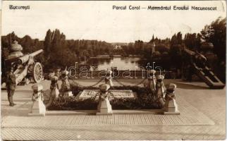 1931 Bucharest, Bukarest, Bucuresti, Bucuresci; Parcul Carol, Mormantul Eroului Necunoscut / park, military monument