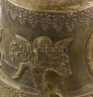 1820 díszes bronzharang Ioseph Dengg Tirol. oldalán javított 16 cm