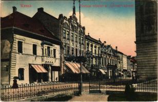 1915 Kassa, Kosice; Fő utca, Lőcsei ház, üzletek. Benczur Vilmos felvétele / main street, shops (EK)