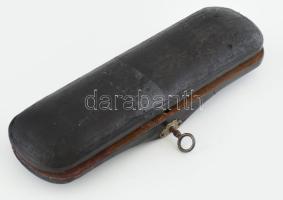 cca 1850 flageolet a pompe tokjában kulccsal