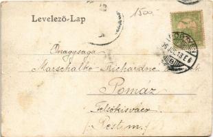 1906 Pöstyén, Piestany; Franz Josefs-Bad / Ferenc József fürdő. L. Bernas kiadása / spa, bath (kopot...