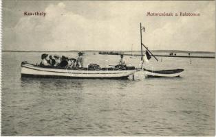 Keszthely, Motorcsónak a Balatonon. Mérei Ignácz 512.