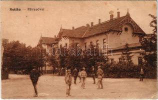 1917 Ruttka, Vrútky; Pályaudvar, vasútállomás. Vasúti levelezőlapárusítás 149. / railway station (EK)