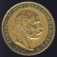 1907. 100K Au 33,875g "Koronázási évforduló" T:1 Csak 1088db! RR!!