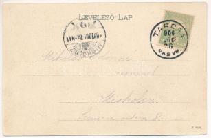 1906 Tarcsa, Bad Tatzmannsdorf; Bányai vár és Vogelsang Villa. Löwy Gusztáv és testvére kiadása, mag...